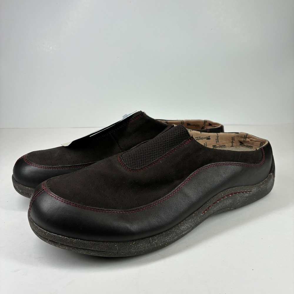 Drew Barefoot Freedom Venice Women's US 12WW Extra Wide Brown Leather Mule Clogs